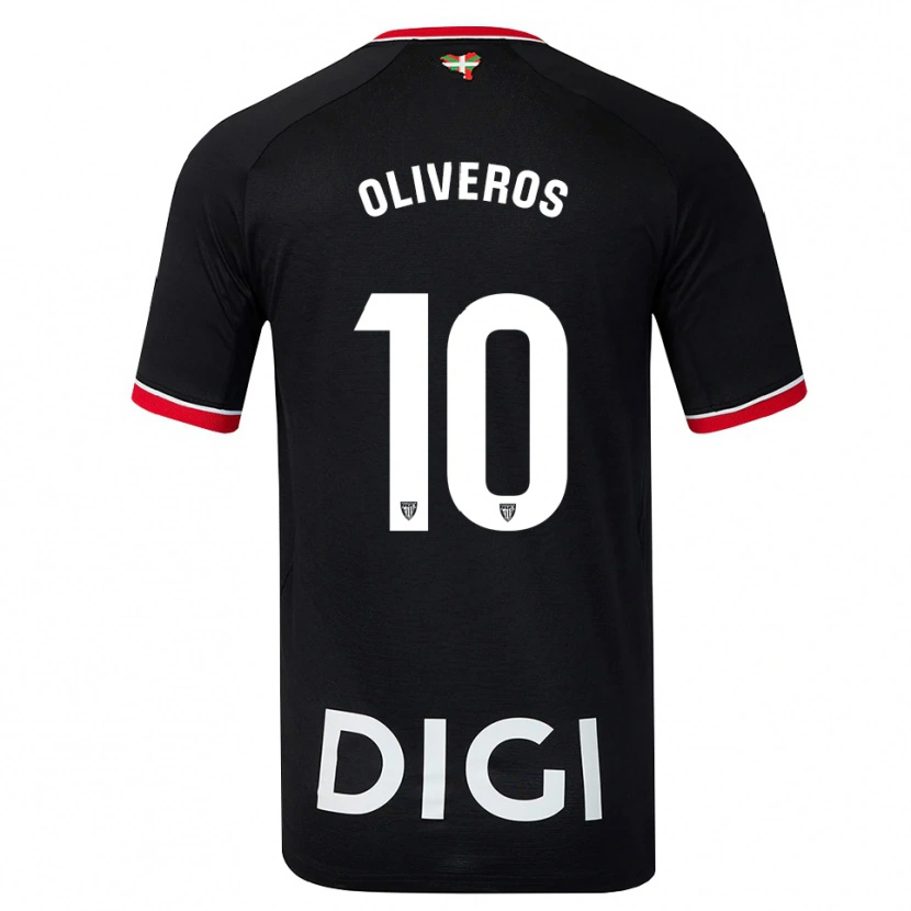 Danxen Hombre Camiseta Aimar Oliveros #10 Negro Blanco Rojo 2ª Equipación 2026/27 La Camisa México
