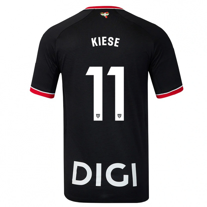 Danxen Hombre Camiseta Manasse Kiese #11 Negro Blanco Rojo 2ª Equipación 2026/27 La Camisa México
