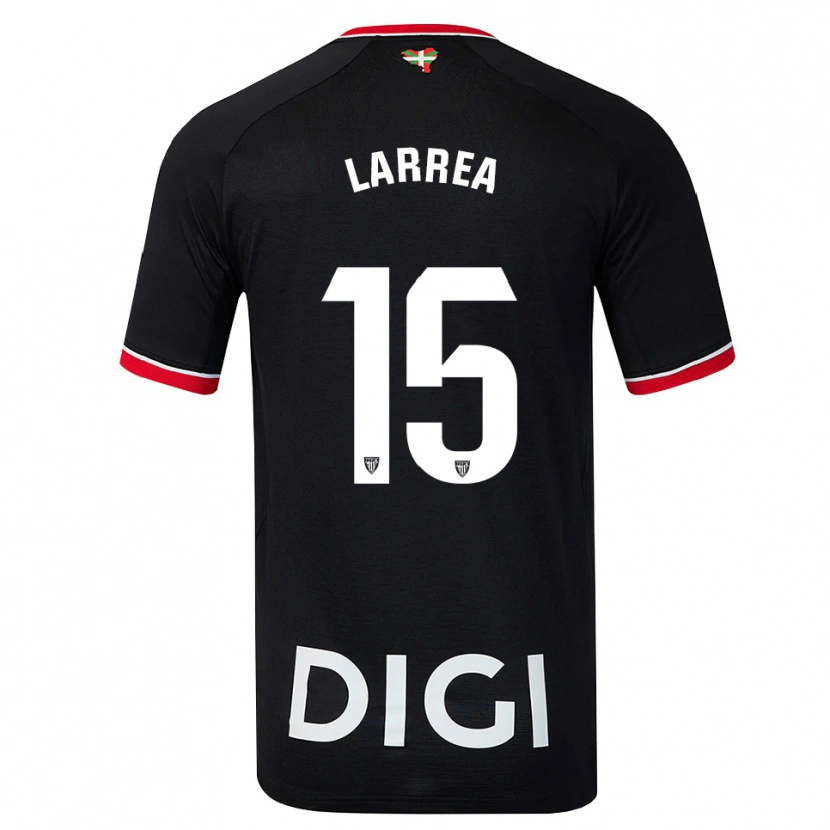 Danxen Hombre Camiseta Beñat Larrea #15 Negro Blanco Rojo 2ª Equipación 2026/27 La Camisa México