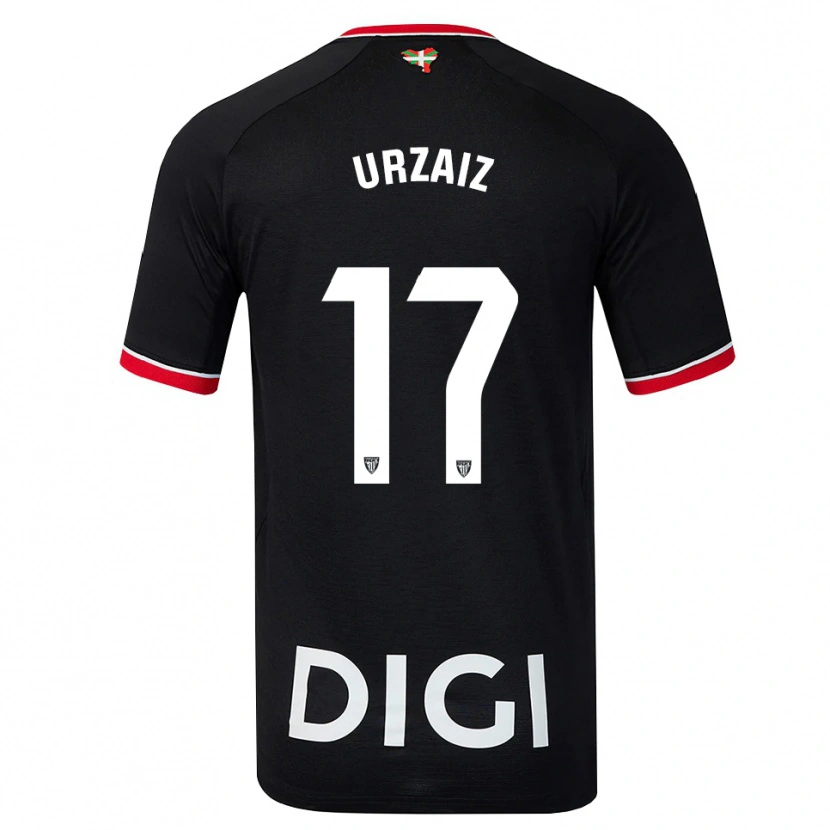 Danxen Hombre Camiseta Unax Urzaiz #17 Negro Blanco Rojo 2ª Equipación 2026/27 La Camisa México