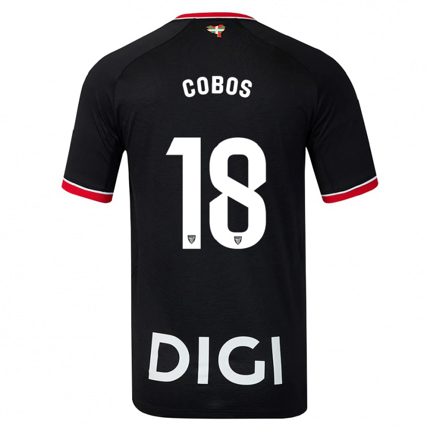 Danxen Hombre Camiseta Alain Cobos #18 Negro Blanco Rojo 2ª Equipación 2026/27 La Camisa México