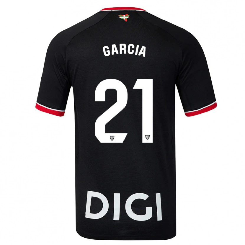 Danxen Hombre Camiseta Beñat García #21 Negro Blanco Rojo 2ª Equipación 2026/27 La Camisa México