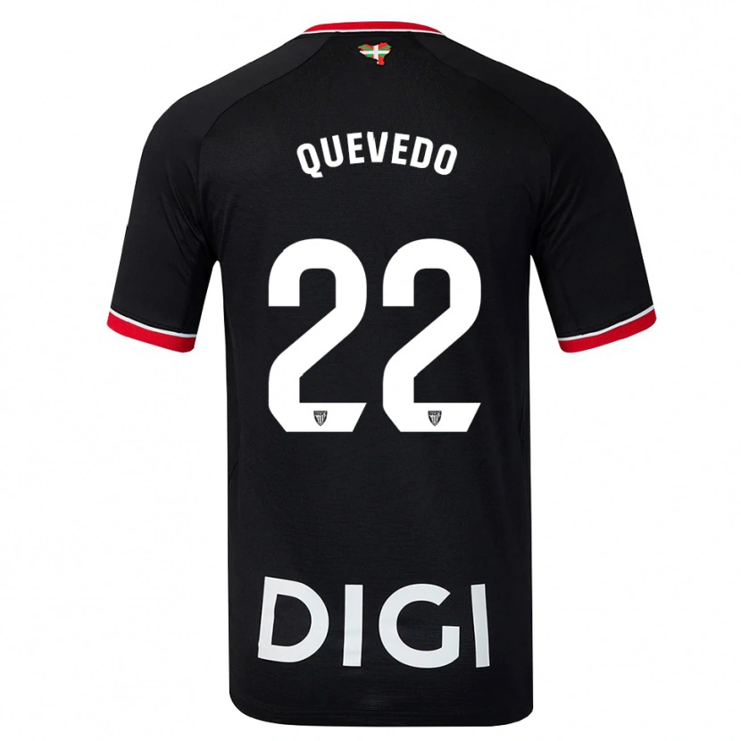 Danxen Hombre Camiseta Ugaitz Quevedo #22 Negro Blanco Rojo 2ª Equipación 2026/27 La Camisa México