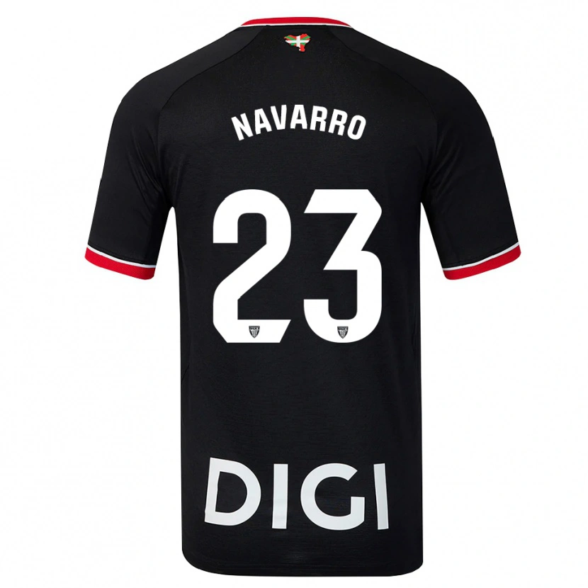 Danxen Hombre Camiseta Robert Navarro #23 Negro Blanco Rojo 2ª Equipación 2026/27 La Camisa México