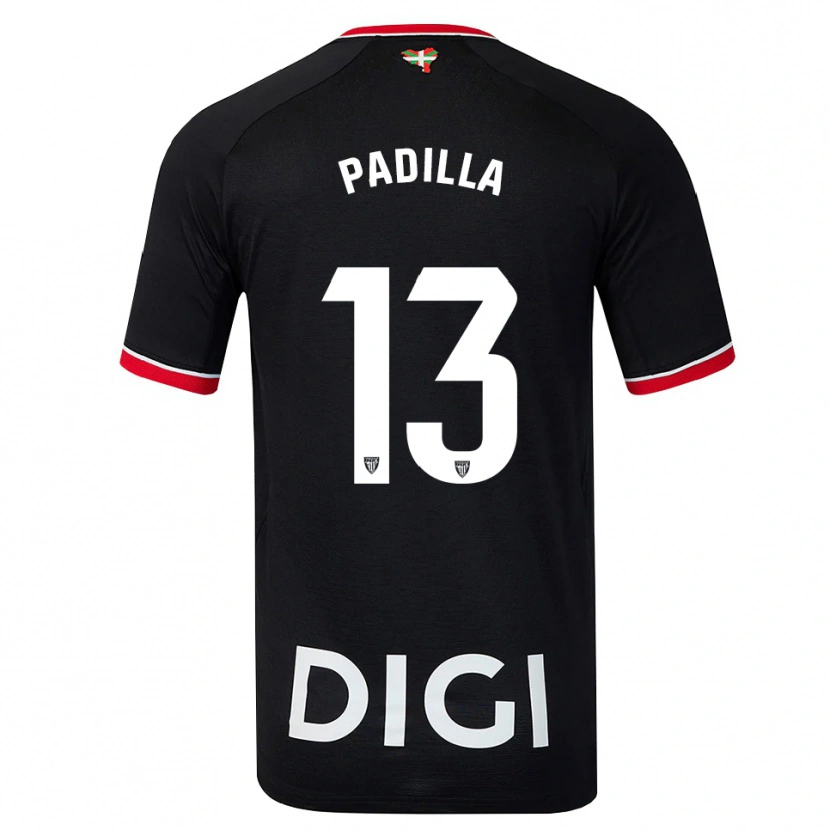 Danxen Hombre Camiseta Álex Padilla #13 Negro Blanco Rojo 2ª Equipación 2026/27 La Camisa México