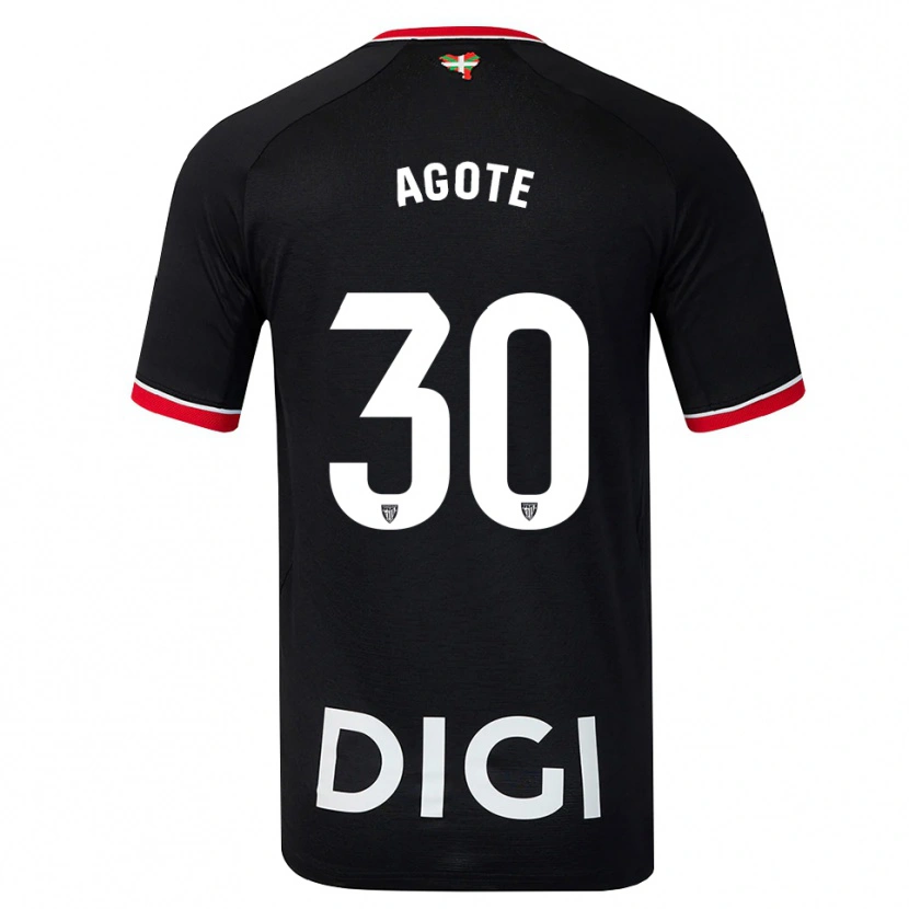 Danxen Hombre Camiseta Daniela Agote Aguirre #30 Negro Blanco Rojo 2ª Equipación 2026/27 La Camisa México