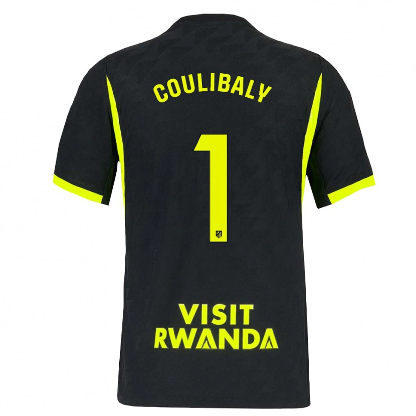 Danxen Hombre Camiseta Izan Coulibaly #1 Verde Brillante Negro 2ª Equipación 2026/27 La Camisa México