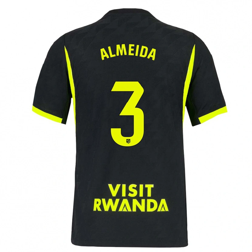 Danxen Hombre Camiseta Adrián Almeida #3 Verde Brillante Negro 2ª Equipación 2026/27 La Camisa México