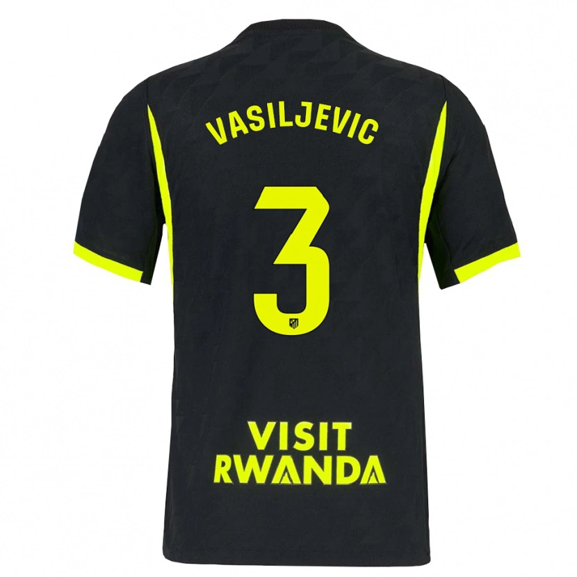 Danxen Hombre Camiseta Ivan Vasiljevic #3 Verde Brillante Negro 2ª Equipación 2026/27 La Camisa México
