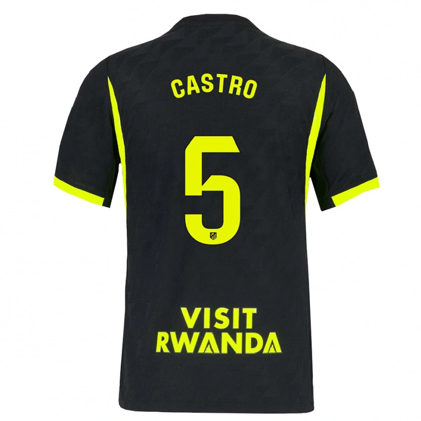 Danxen Hombre Camiseta Oscar Castro #5 Verde Brillante Negro 2ª Equipación 2026/27 La Camisa México