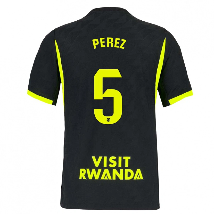 Danxen Hombre Camiseta Xènia Pérez #5 Verde Brillante Negro 2ª Equipación 2026/27 La Camisa México