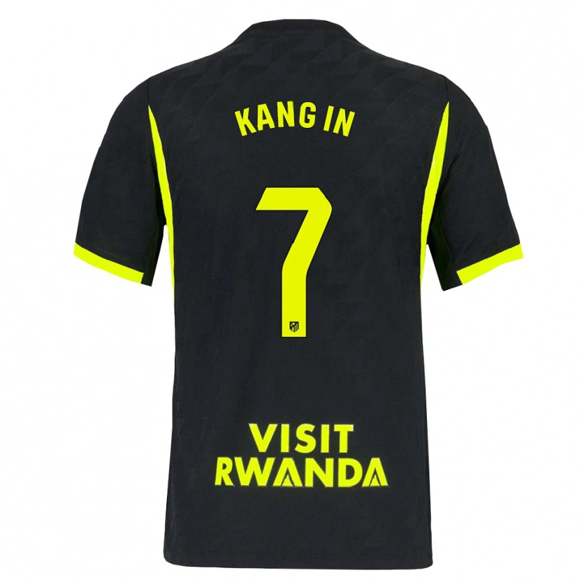 Danxen Hombre Camiseta Kang-In Lee #7 Verde Brillante Negro 2ª Equipación 2026/27 La Camisa México