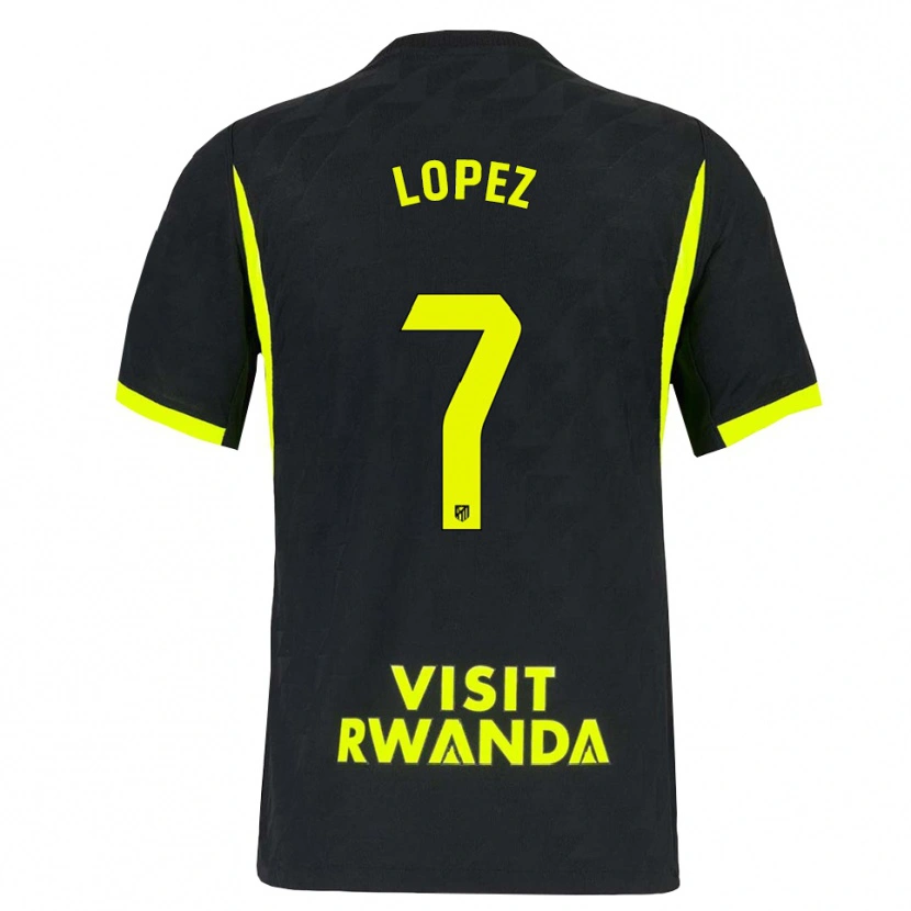 Danxen Hombre Camiseta Maitane Lopez #7 Verde Brillante Negro 2ª Equipación 2026/27 La Camisa México