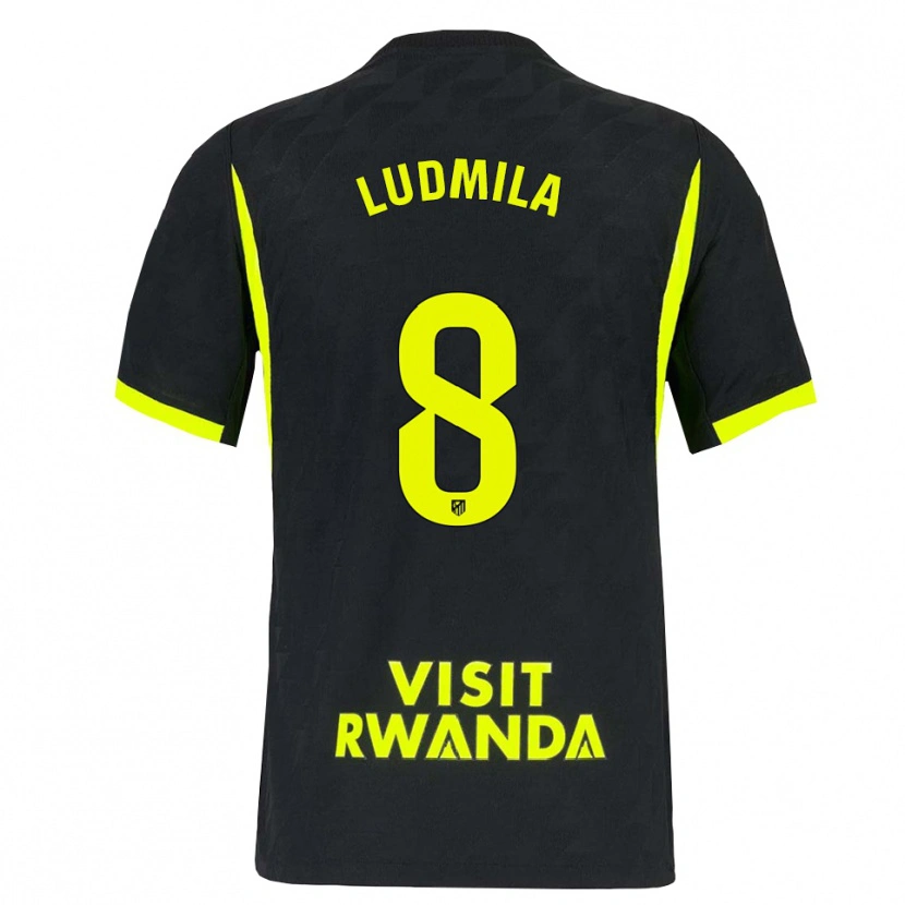 Danxen Hombre Camiseta Ludmila #8 Verde Brillante Negro 2ª Equipación 2026/27 La Camisa México