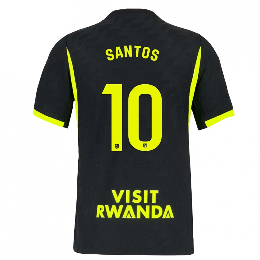 Danxen Hombre Camiseta Leicy Santos #10 Verde Brillante Negro 2ª Equipación 2026/27 La Camisa México