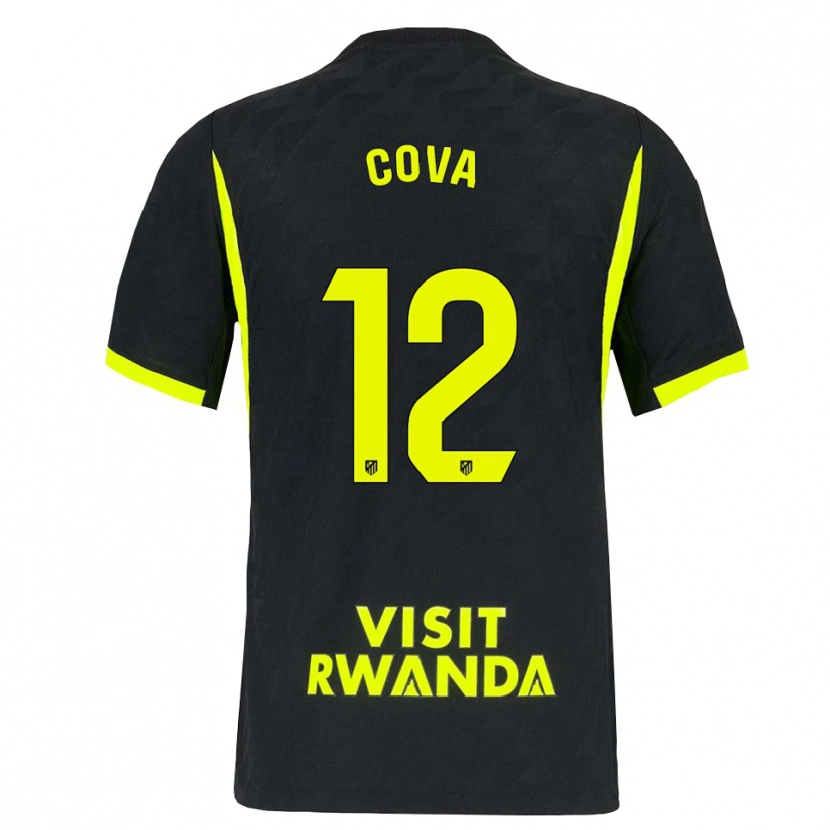 Danxen Hombre Camiseta Adrian Cova #12 Verde Brillante Negro 2ª Equipación 2026/27 La Camisa México