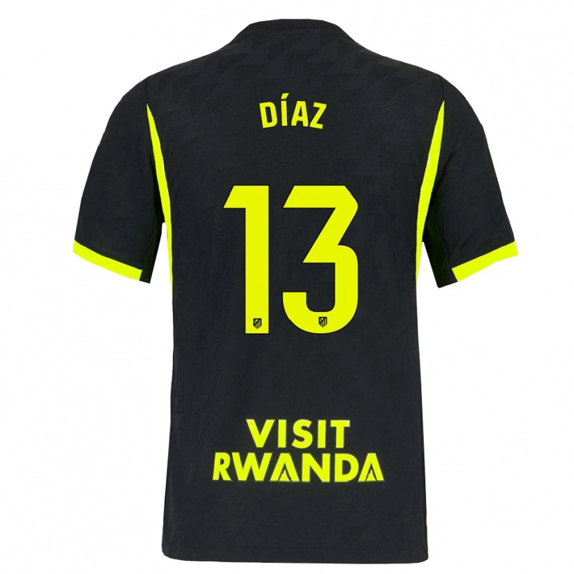 Danxen Hombre Camiseta Diego Díaz #13 Verde Brillante Negro 2ª Equipación 2026/27 La Camisa México