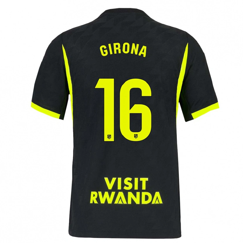 Danxen Hombre Camiseta Raúl Girona #16 Verde Brillante Negro 2ª Equipación 2026/27 La Camisa México
