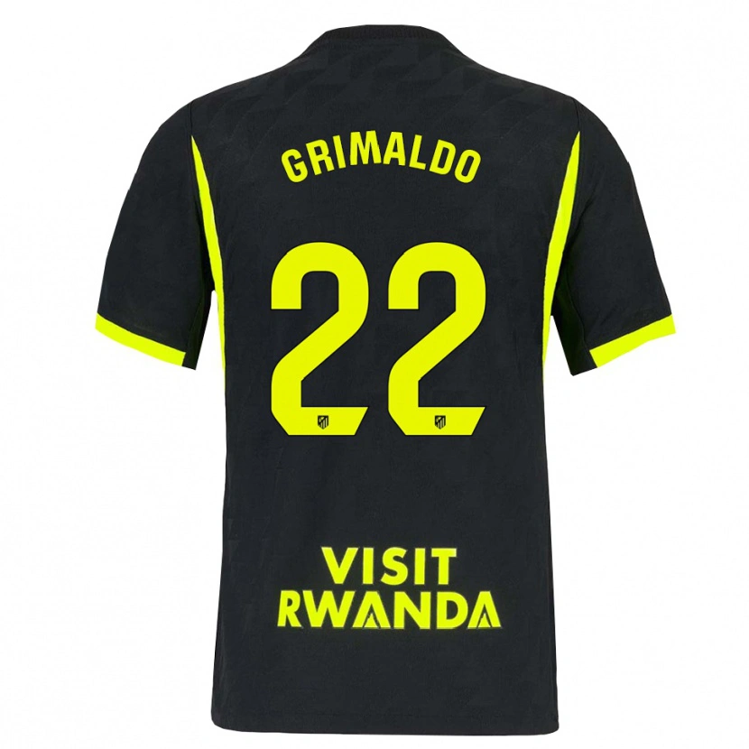 Danxen Hombre Camiseta Alejandro Grimaldo #22 Verde Brillante Negro 2ª Equipación 2026/27 La Camisa México