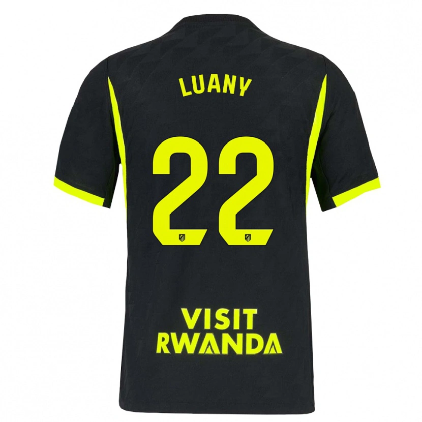 Danxen Hombre Camiseta Luany Vitória Da Silva Rosa #22 Verde Brillante Negro 2ª Equipación 2026/27 La Camisa México