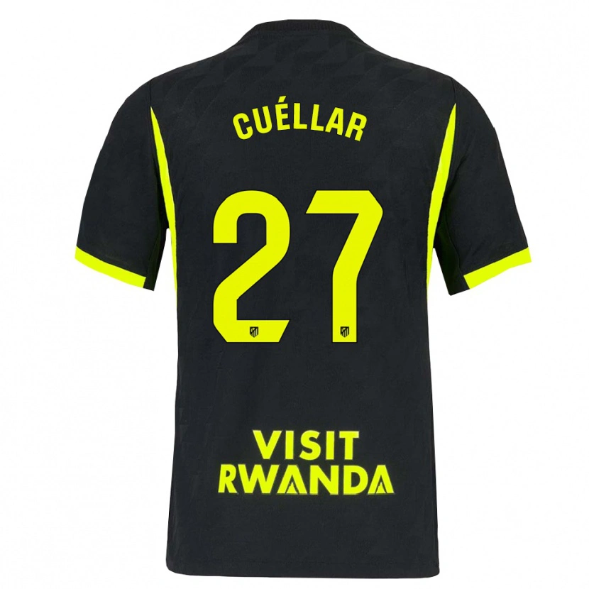 Danxen Hombre Camiseta Martín Cuéllar #27 Verde Brillante Negro 2ª Equipación 2026/27 La Camisa México