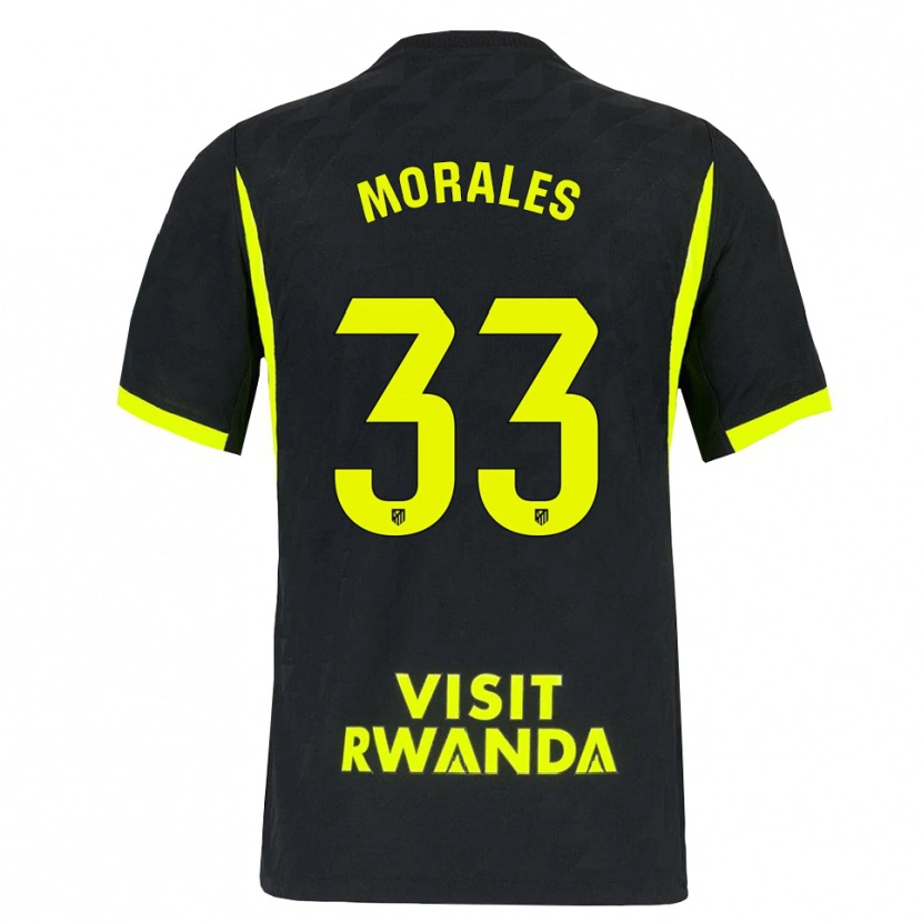 Danxen Hombre Camiseta Luismi Morales #33 Verde Brillante Negro 2ª Equipación 2026/27 La Camisa México