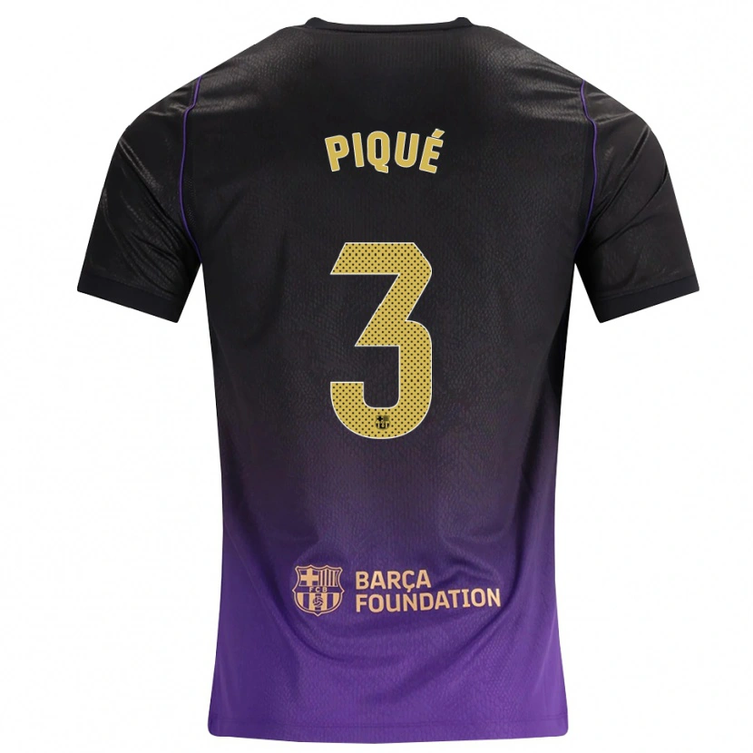 Danxen Hombre Camiseta Gerard Pique #3 Morado Amarillo Negro 2ª Equipación 2026/27 La Camisa México