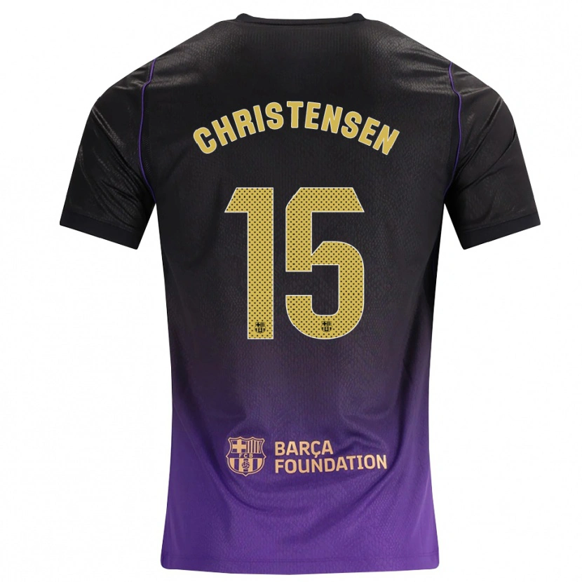 Danxen Hombre Camiseta Andreas Christensen #15 Morado Amarillo Negro 2ª Equipación 2026/27 La Camisa México