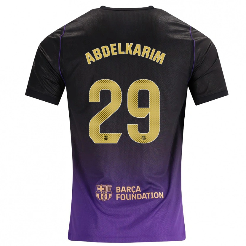 Danxen Hombre Camiseta Hamza Abdelkarim #29 Morado Amarillo Negro 2ª Equipación 2026/27 La Camisa México