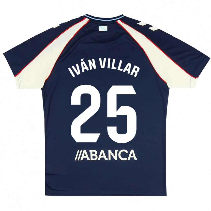 Danxen Hombre Camiseta Iván Villar #25 Azul Real Rojo Blanco 2ª Equipación 2026/27 La Camisa México