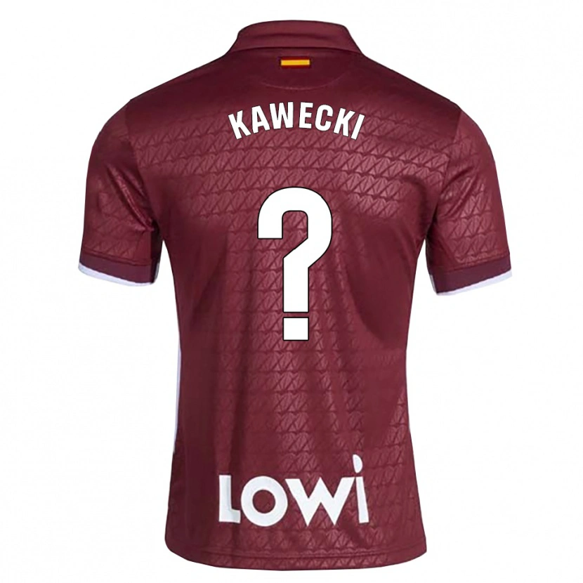 Danxen Hombre Camiseta Luis Kawecki #0 Rojo Oscuro Blanco 2ª Equipación 2026/27 La Camisa México