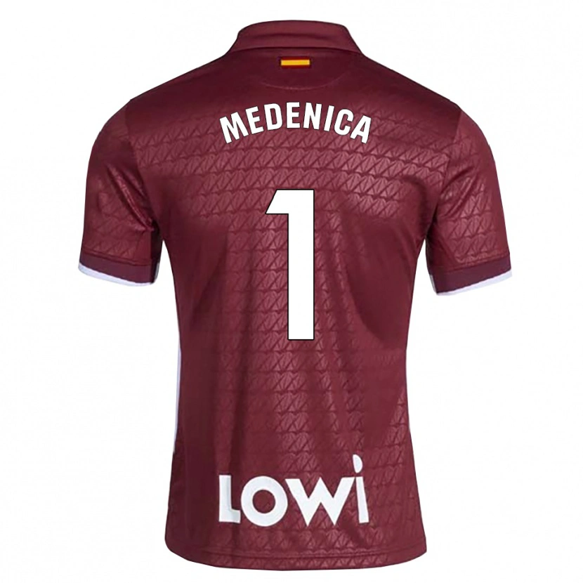 Danxen Hombre Camiseta Djordjije Medenica #1 Rojo Oscuro Blanco 2ª Equipación 2026/27 La Camisa México