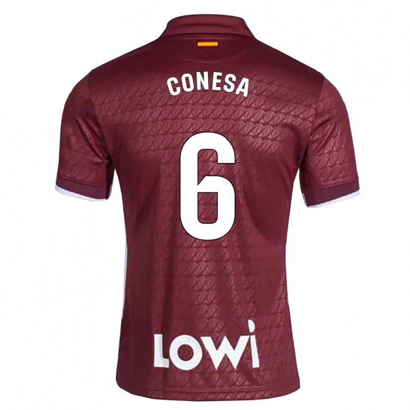 Danxen Hombre Camiseta Nico Conesa #6 Rojo Oscuro Blanco 2ª Equipación 2026/27 La Camisa México