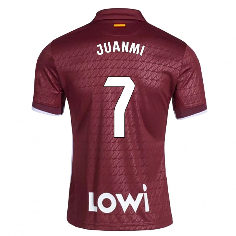 Danxen Hombre Camiseta Juan Miguel Jiménez López #7 Rojo Oscuro Blanco 2ª Equipación 2026/27 La Camisa México