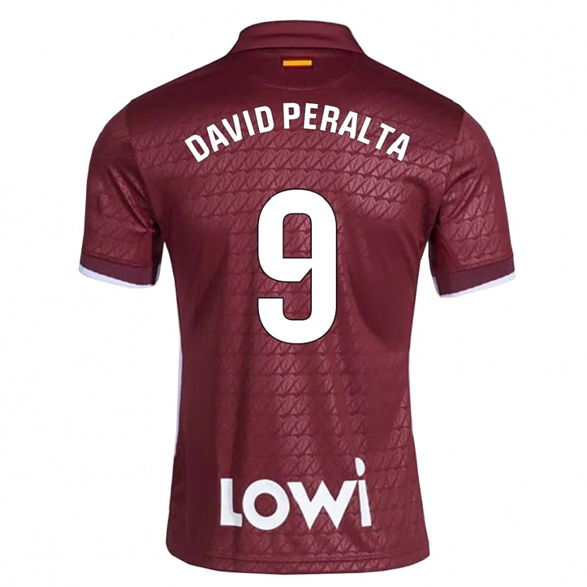 Danxen Hombre Camiseta Juan David Peralta #9 Rojo Oscuro Blanco 2ª Equipación 2026/27 La Camisa México