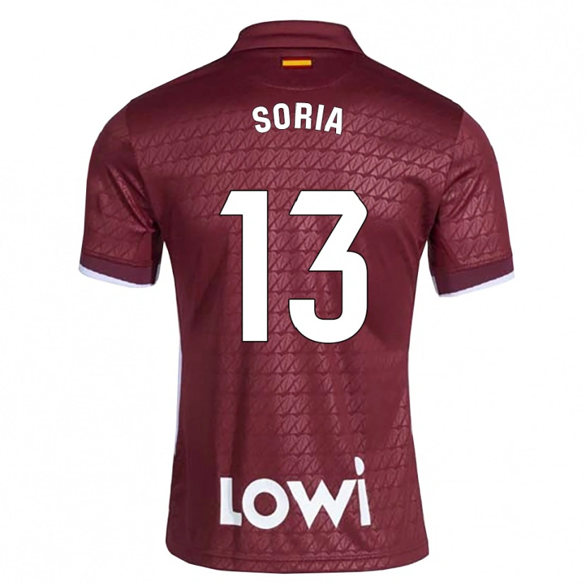 Danxen Hombre Camiseta David Soria #13 Rojo Oscuro Blanco 2ª Equipación 2026/27 La Camisa México