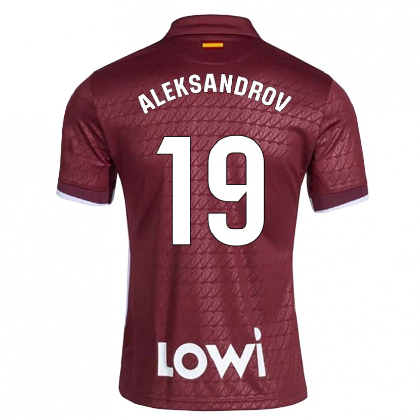 Danxen Hombre Camiseta Mykyta Aleksandrov #19 Rojo Oscuro Blanco 2ª Equipación 2026/27 La Camisa México
