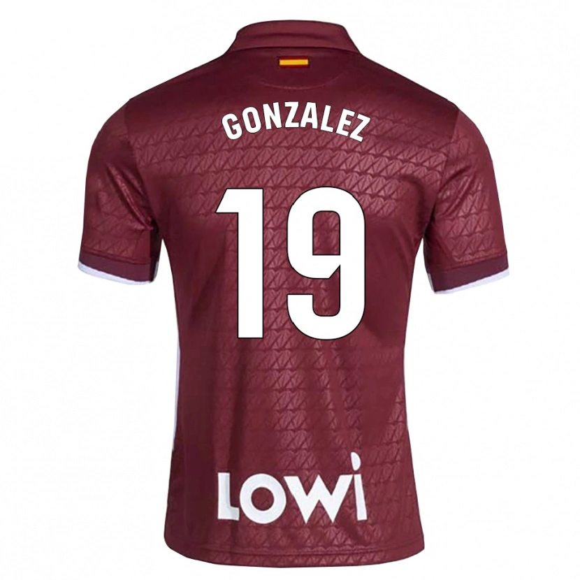 Danxen Hombre Camiseta Peter Gonzalez #19 Rojo Oscuro Blanco 2ª Equipación 2026/27 La Camisa México