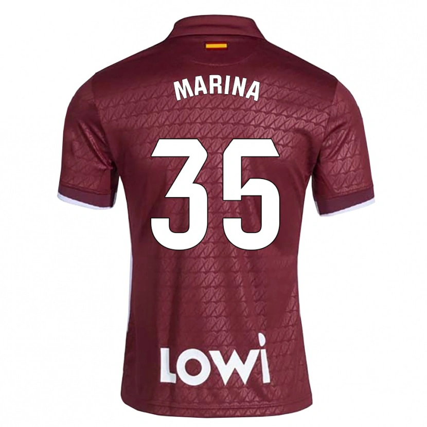 Danxen Hombre Camiseta Nacho Marina #35 Rojo Oscuro Blanco 2ª Equipación 2026/27 La Camisa México