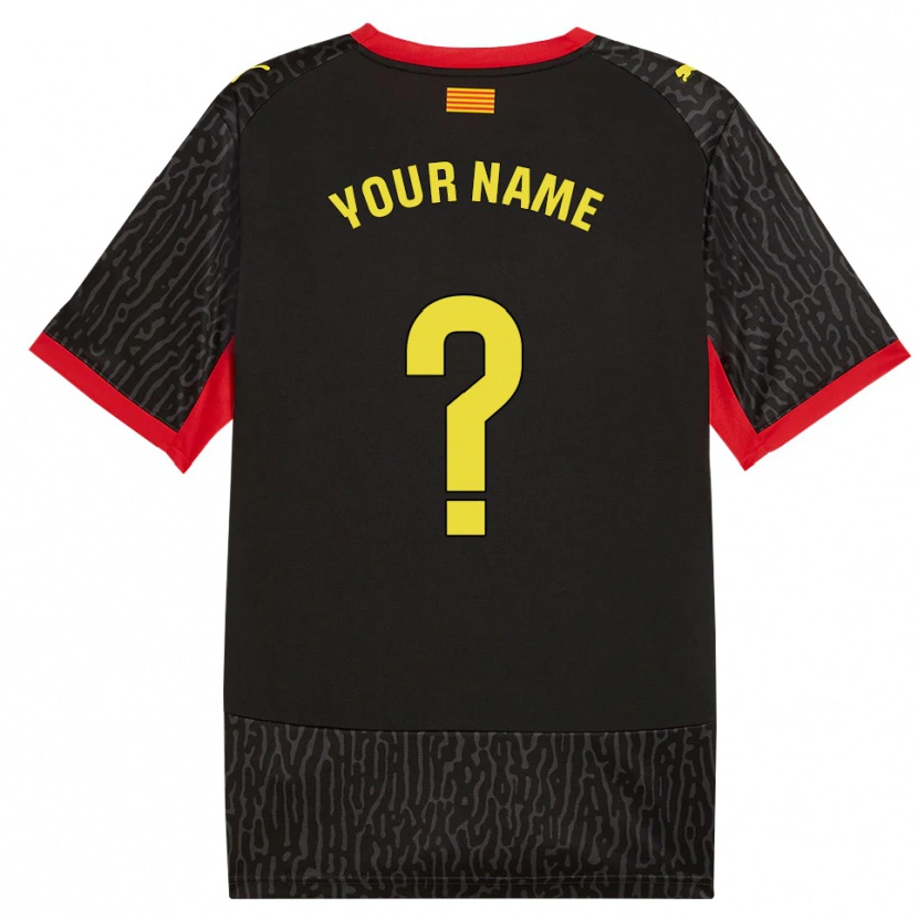 Danxen Hombre Camiseta Su Nombre #0 Negro Amarillo Rojo 2ª Equipación 2026/27 La Camisa México