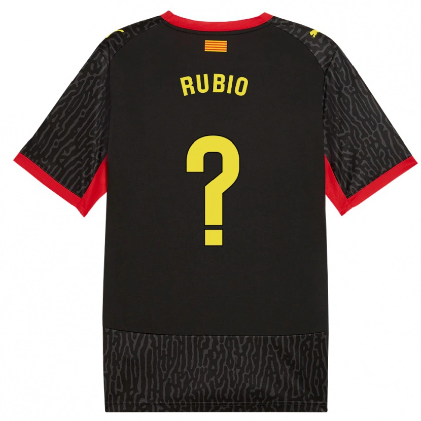 Danxen Hombre Camiseta Albert Rubio #0 Negro Amarillo Rojo 2ª Equipación 2026/27 La Camisa México