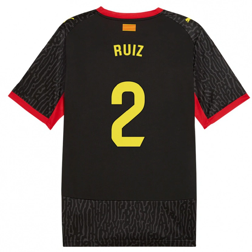 Danxen Hombre Camiseta Ferran Ruiz #2 Negro Amarillo Rojo 2ª Equipación 2026/27 La Camisa México