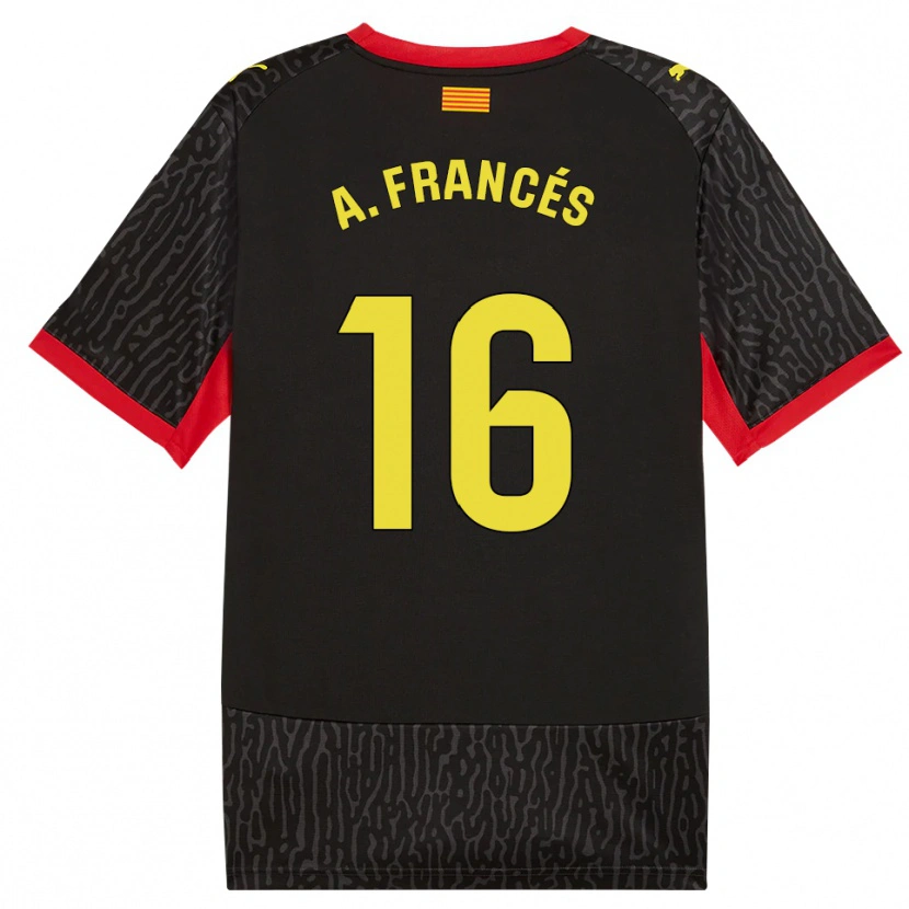 Danxen Hombre Camiseta Alejandro Francés #16 Negro Amarillo Rojo 2ª Equipación 2026/27 La Camisa México