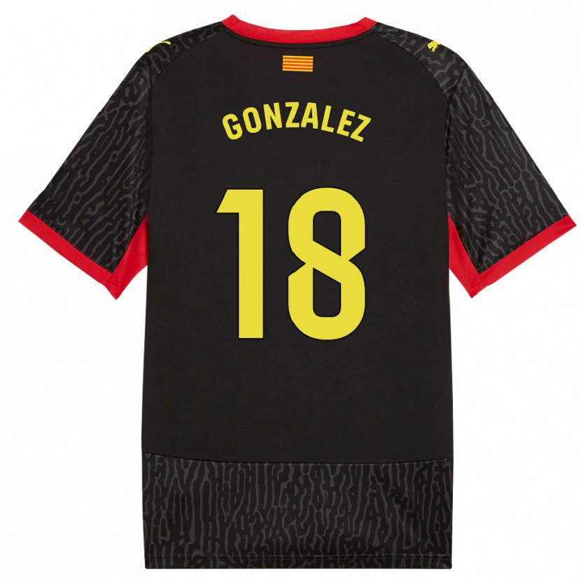 Danxen Hombre Camiseta Gerard Gonzalez #18 Negro Amarillo Rojo 2ª Equipación 2026/27 La Camisa México