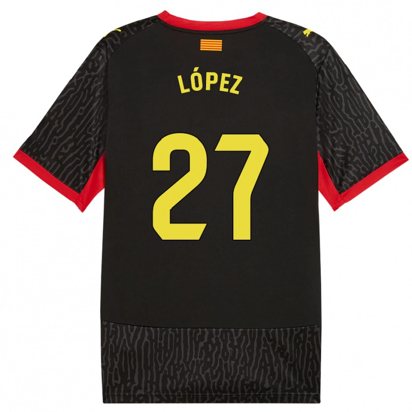 Danxen Hombre Camiseta Toni López #27 Negro Amarillo Rojo 2ª Equipación 2026/27 La Camisa México