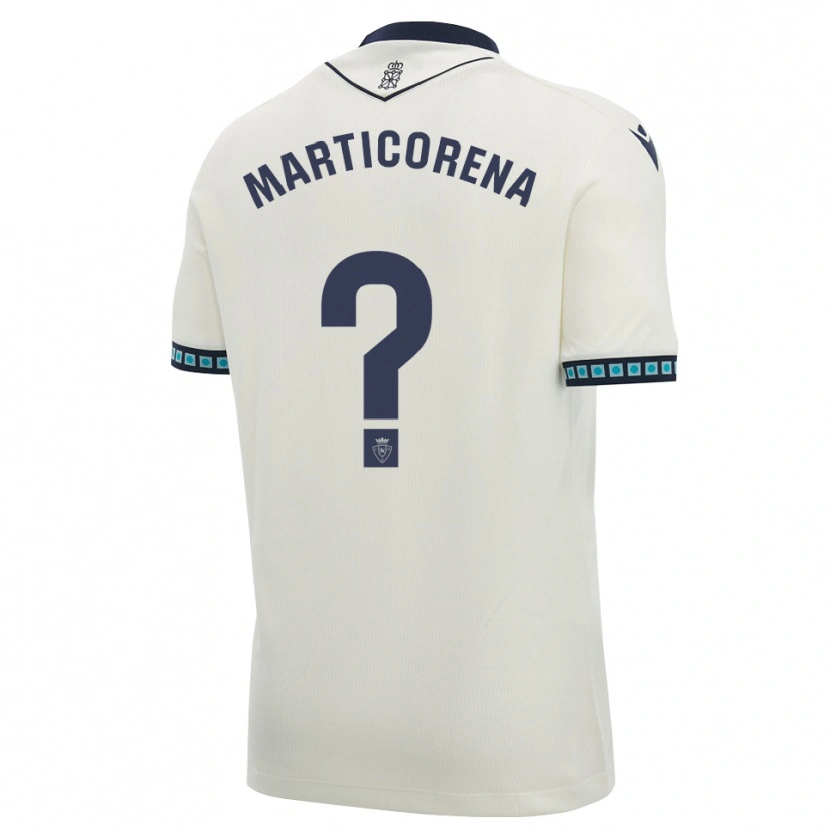 Danxen Hombre Camiseta Ander Marticorena #0 Blanco Negro Azul Cielo Claro 2ª Equipación 2026/27 La Camisa México