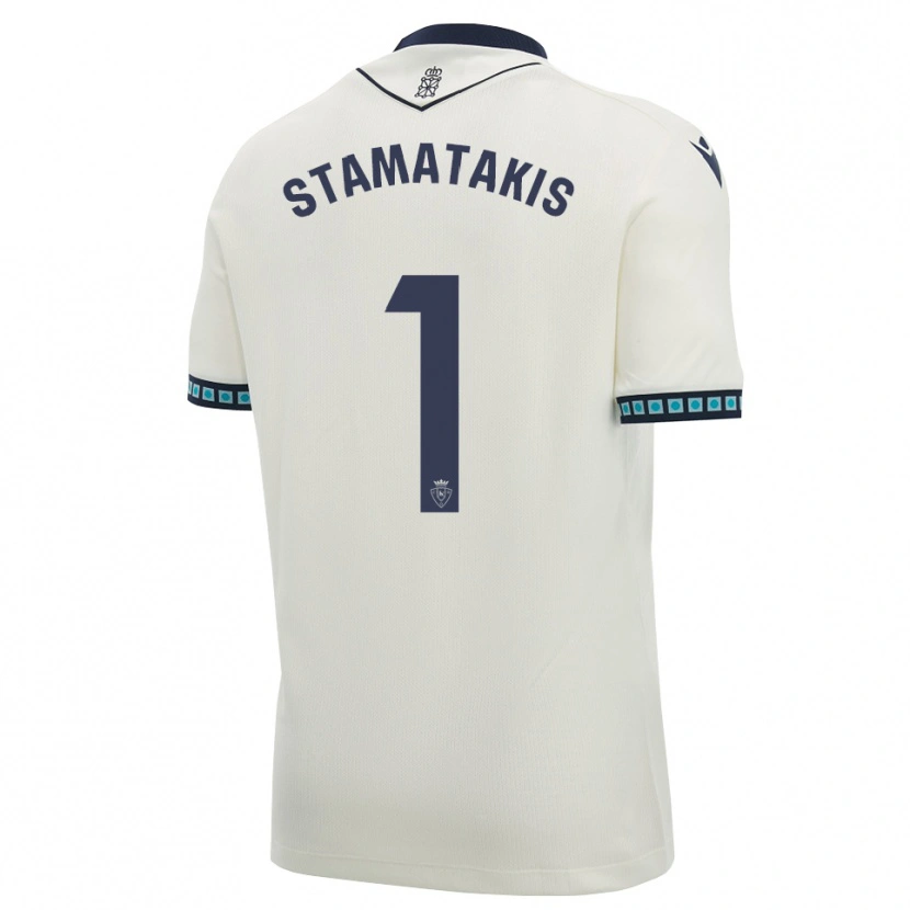 Danxen Hombre Camiseta Dimitrios Stamatakis #1 Blanco Negro Azul Cielo Claro 2ª Equipación 2026/27 La Camisa México