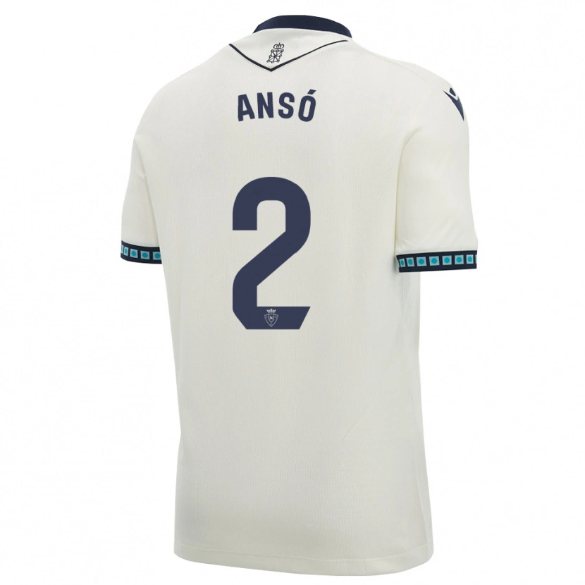 Danxen Hombre Camiseta Mikel Ansó #2 Blanco Negro Azul Cielo Claro 2ª Equipación 2026/27 La Camisa México