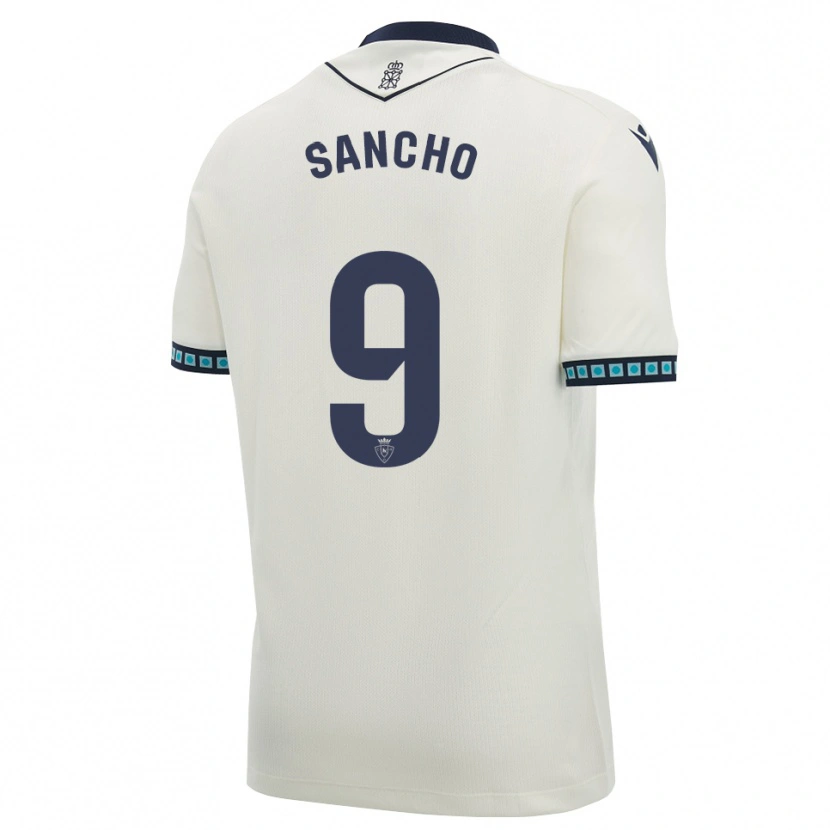 Danxen Hombre Camiseta Dani Sancho #9 Blanco Negro Azul Cielo Claro 2ª Equipación 2026/27 La Camisa México