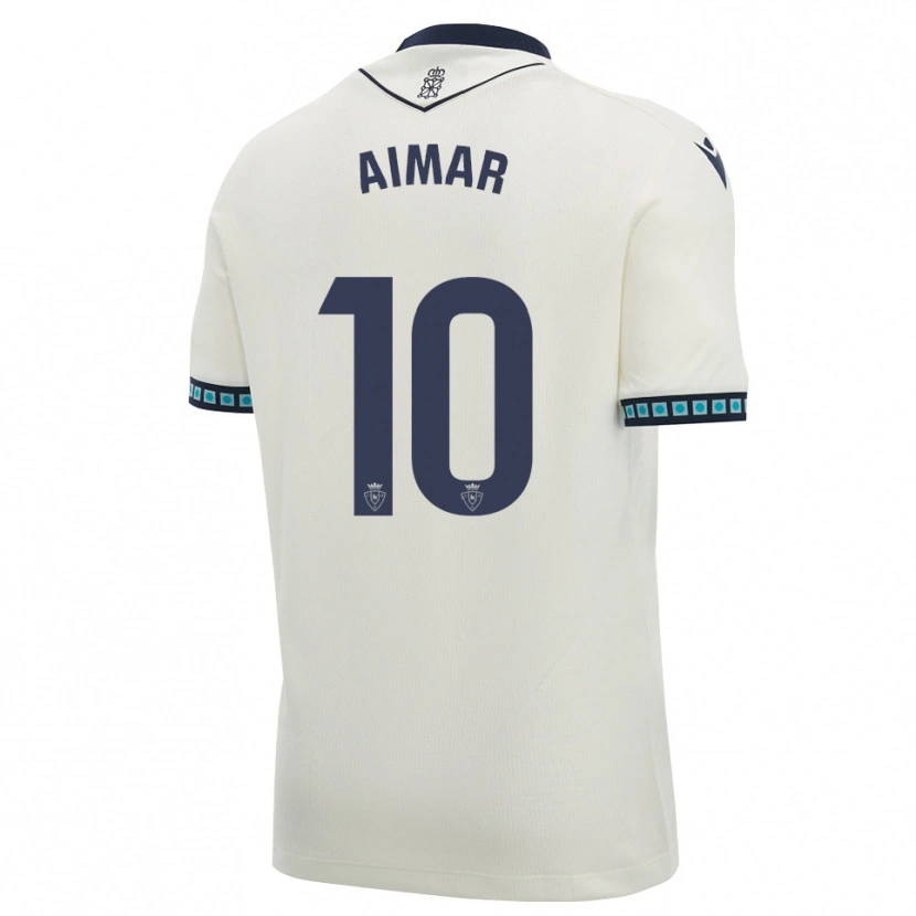 Danxen Hombre Camiseta Aimar Oroz #10 Blanco Negro Azul Cielo Claro 2ª Equipación 2026/27 La Camisa México